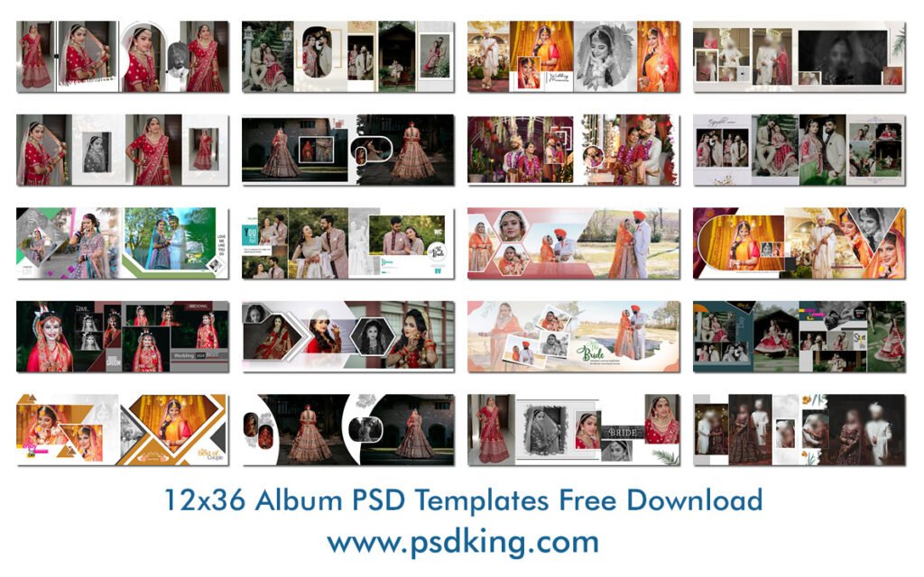 wedding album design psd